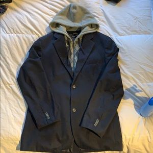 Marc Ecko Blazer with built in argyle hoodie